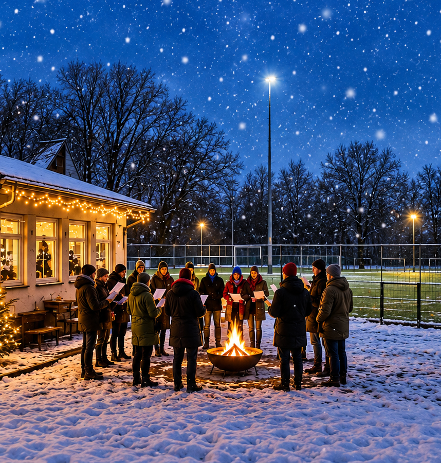 Weihnachtssingen am Feuer